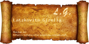 Latzkovits Gizella névjegykártya