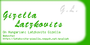 gizella latzkovits business card